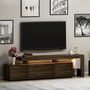 Hanah Home Soporte para TV Beliz Nogal con Luces LED